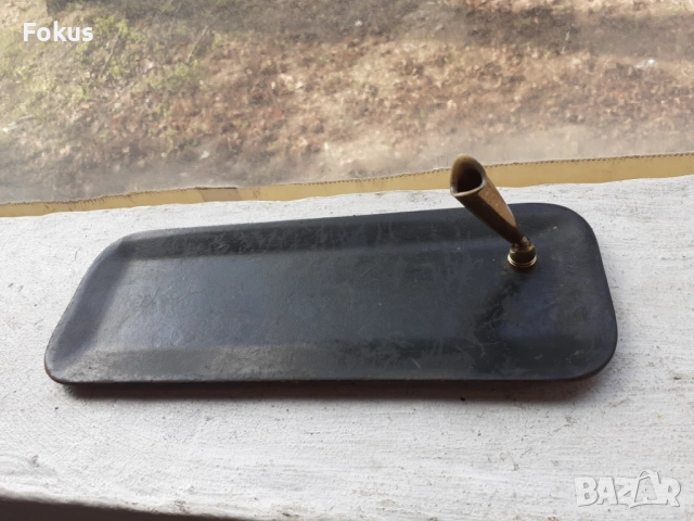 Стара поставка за писалка мастилница кожа - за бюрото