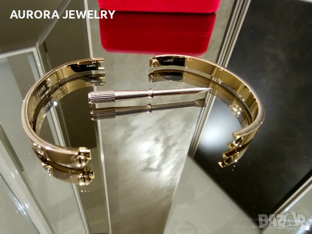 CARTIER Love Rose Gold Гривна с Отверка, снимка 7 - Гривни - 53239089