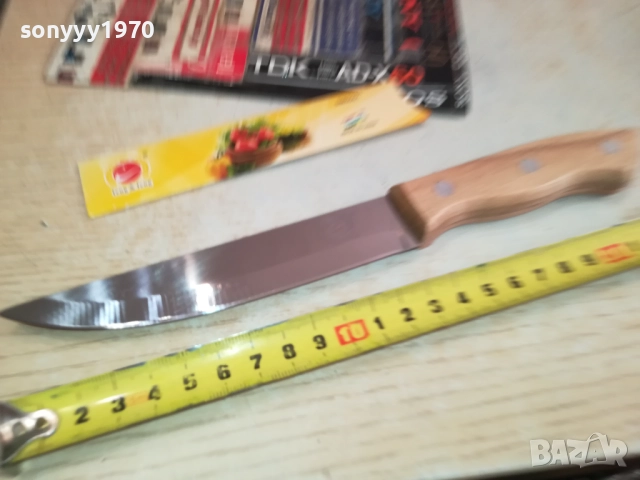 НОВ ОСТЪР НОЖ-ДЪРВЕНА ДРЪЖКА 3110251715, снимка 11 - Ножове - 52248587
