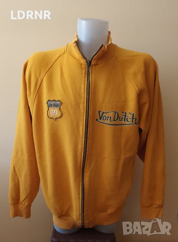 Мъжко горнище Von Dutch - размер XXXL - жълто , снимка 1 - Суичъри - 46345179