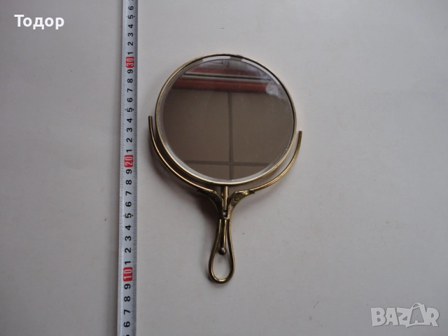 Двустранно бронзово настолно огледало 