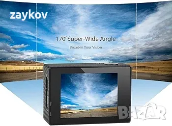 WIMIUS Q1 4K екшън камера Wifi Ultra HD 16MP Водоустойчива спортна камера 2.0'' 170°, снимка 2 - Камери - 46865825