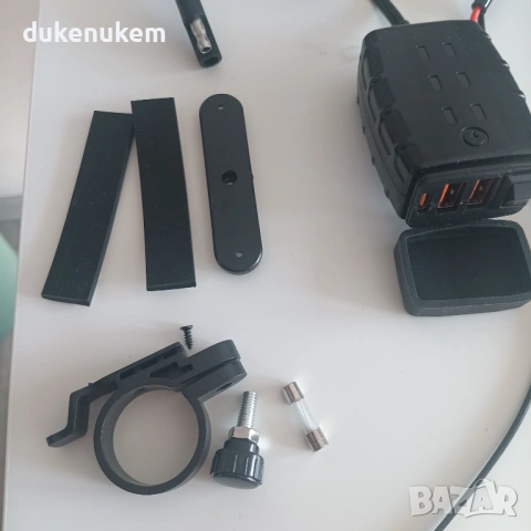 Водоустойчив USB заряден модул за мотоциклет, 2xUSB+Type-C, 2.4A, снимка 7 - Аксесоари и консумативи - 53353536