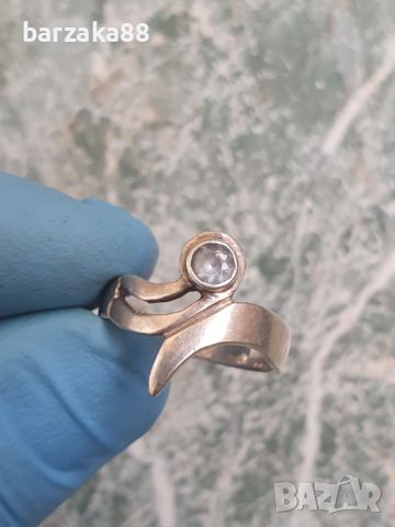 Сребърен пръстен със Син топаз, снимка 4 - Пръстени - 45959887