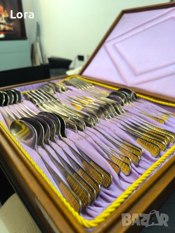 48 бр. Прибори / комплект/ Петко Денев / от социализма / Set of 48 pcs utensils from souvient union