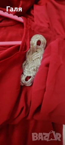 Дълга рокля цвят Бордо, еластична , снимка 5 - Рокли - 51429810