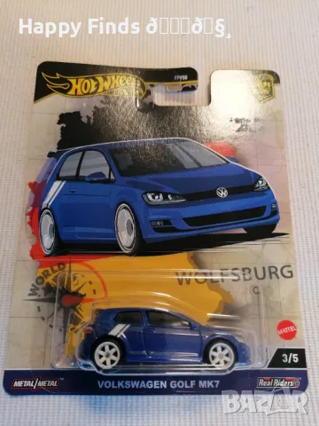 💕🧸 Hot Wheels Volkswagen Golf MK7 World Tour Set, снимка 1 - Колекции - 47232469