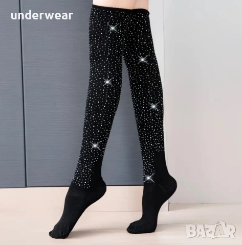 Чорапи над коляно 7/8, снимка 2 - Аксесоари за коса - 51987182