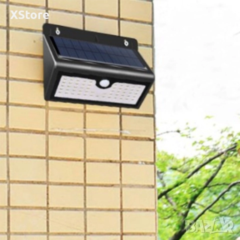 Соларна LED лампа с 55 диода, силна светлина, снимка 3 - Лед осветление - 51956994