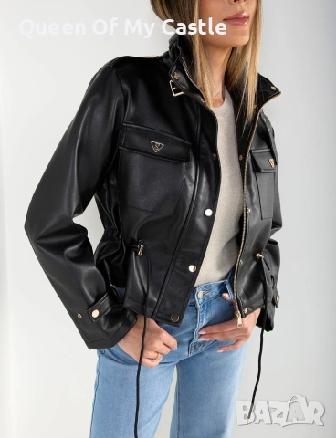 Атрактивно кожено яке, снимка 2 - Якета - 54171727