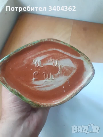 Стара релефна глечосана кана за вино троянска керамика, снимка 3 - Антикварни и старинни предмети - 50667054