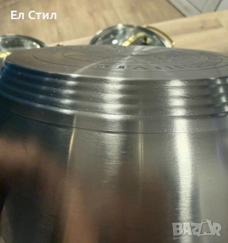 Луксозен комплект тенджери с неръждаема стомана и златисти дръжки – перфектният избор за всяка кухня, снимка 6 - Съдове за готвене - 53574112