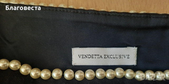 Къса рокля с перли на Vendetta Exclusive, снимка 3 - Рокли - 52178609