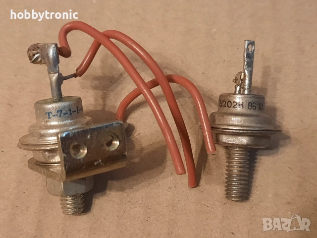 Съветски тиристори КУ202Н 400V 10A, КУ202Е 100V 10A, Български Т7-1 7A 100V, снимка 3 - Друга електроника - 53848384