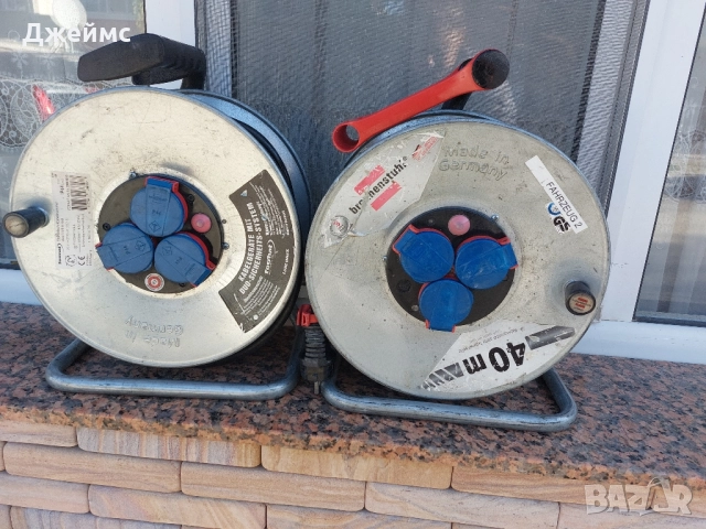 Удължител Немски / разклонител / Макара 40 метра с 3 гнезда 