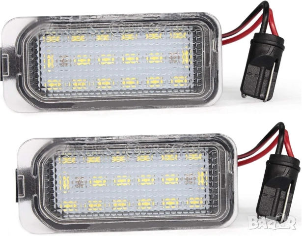 LED Диодни Плафони за Ford Kuga Galaxy Focus 3 C-Max S-Max Mondeo Fiesta за Заден Номер Светлини, снимка 4 - Аксесоари и консумативи - 53707703