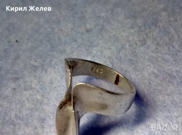 ОРИГИНАЛЕН ХУДОЖЕСТВЕН ДИЗАЙН АРТ НУВО СТИЛ СРЕБЪРЕН ПРЪСТЕН СРЕБРО 925 РЪЧНА ИЗРАБОТКА 48580, снимка 3 - Пръстени - 50192121