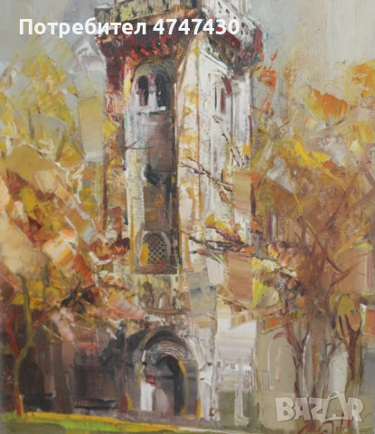 Евгений Петров картина маслени бои пейзаж, снимка 5 - Картини - 53616844