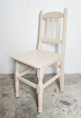 Дървен стол слонова кост трапезен