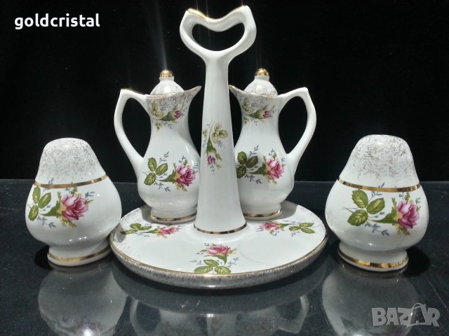 Стар полски порцелан комплект за подправки 