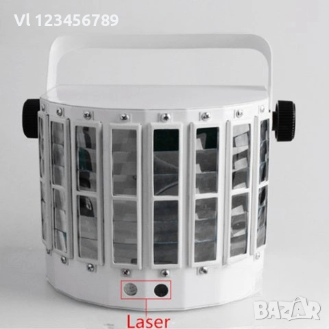 Мощна LED лазерна светкавица диско двойна пеперуда светлина , снимка 3 - Други - 53753105