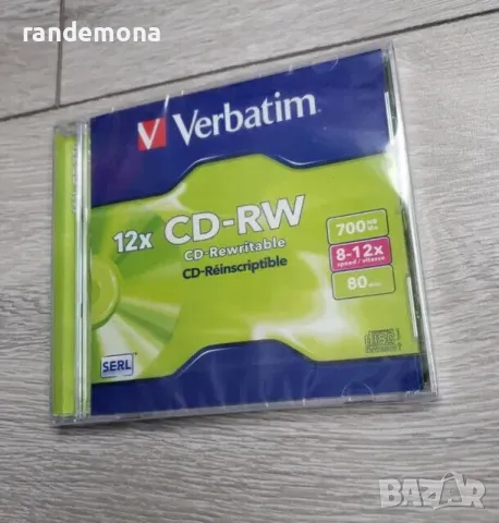 Verbatim CD-RW диск, презаписваем, SERL, 700MB, 8-12x, снимка 1 - CD дискове - 47035705