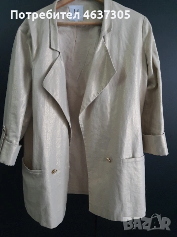 златисто марково сако, снимка 3 - Сака - 54050126