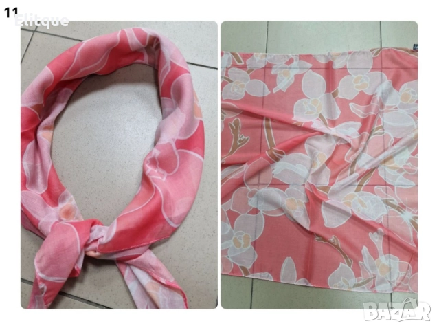 Красив дамски шал в различни принтове 70/70см, 100% памук, снимка 8 - Шалове - 52894993