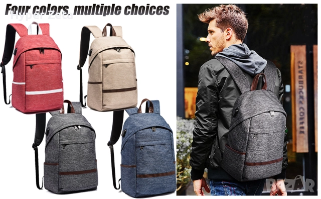 Раница, спортна, за пътуване, за лаптоп, с USB порт, с порт за слушалки, снимка 11 - Спортна екипировка - 52006842