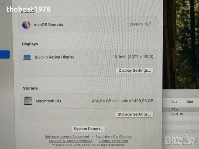 MacBook Pro 16 2019`Core i7-9750H/16GB RAM/512GB SSD/AMD 5300M/Бат 9ч, снимка 6 - Лаптопи за работа - 52617748