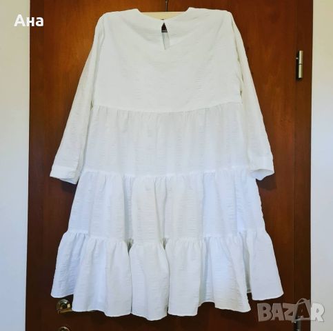 Нова рокля Zara в бяло, размер S, снимка 3 - Рокли - 45861597