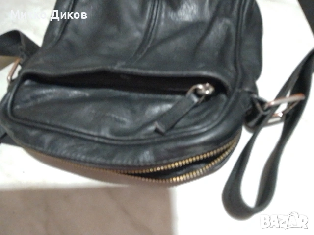 Чанта естествена кожа маркова на Silver Flame 24х22х7 см като нова, снимка 4 - Чанти - 53878851