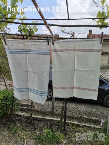 Продавам ръчно тъкани кърпи от лен и памук. , снимка 2 - Антикварни и старинни предмети - 45451994