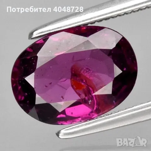 Естествен инвестиционен родолит гранат 1.58ct., снимка 1 - Други - 48968555