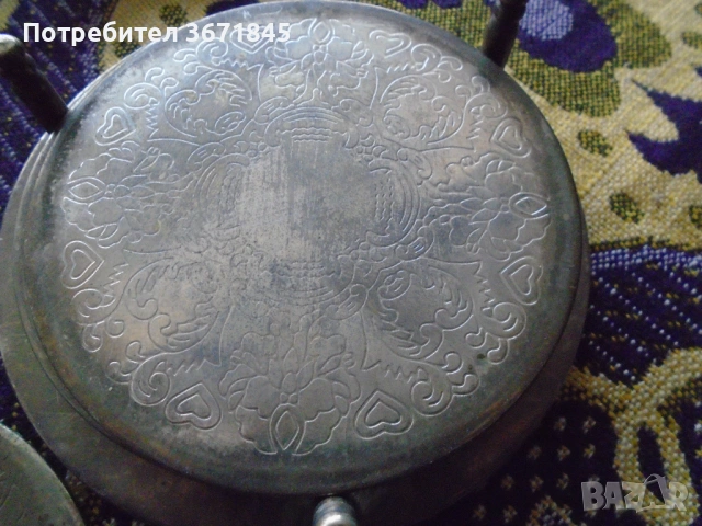 антикварни метални поставки за чаши, снимка 4 - Антикварни и старинни предмети - 53195690