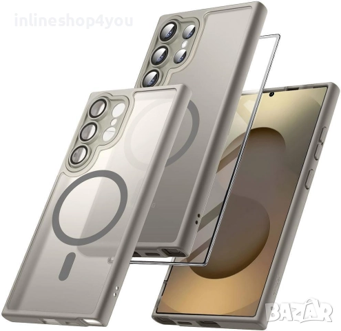 Матов MAGSAFE Кейс за Samsung Galaxy S24 Ultra, снимка 6 - Калъфи, кейсове - 51792932