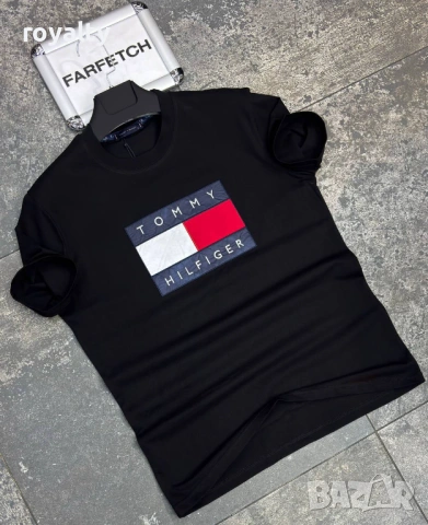 Tommy Hilfiger Нова Черна Мъжка Тениска 