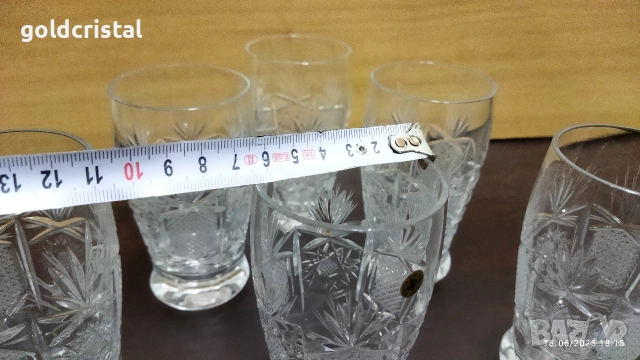 кристални чаши за вода Поморие , снимка 11 - Антикварни и старинни предмети - 52678418
