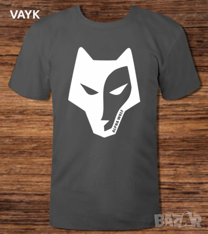 Тениска с декоративен печат - Alpha Wolf, снимка 3 - Тениски - 45035881