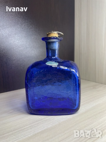 Ture Berglund стъклена бутилка с коркова тапа 1930г.