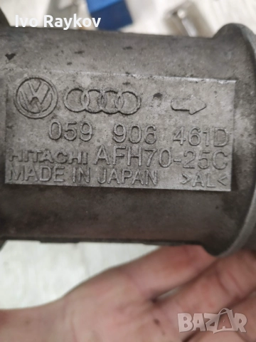 Дебитомер хитачи за Ауди А4 2003г 2.5куатро 180к.с , 059906461D , снимка 3 - Части - 52422756