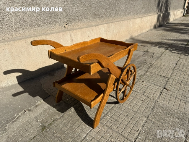 немска помощна количка от масив, снимка 2 - Антикварни и старинни предмети - 52313817