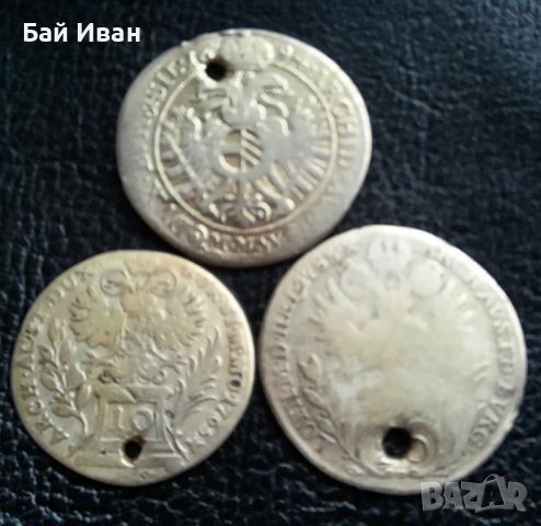 Стара сребърна монета/и 10 , 15 и 20 кройцера -топ цена !, снимка 3 - Нумизматика и бонистика - 45528590