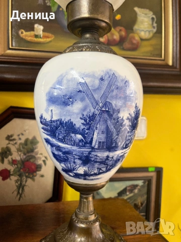  Две настолни лампи с типичен холандски пейзаж , снимка 10 - Настолни лампи - 53480634