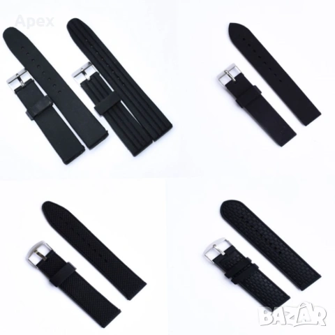 Каишка за Часовник.Кожени и Силиконов Каишки за Часовници.Бяла Черна Кафява Каишка 18,20,22,24 26мм , снимка 8 - Каишки за часовници - 54011479