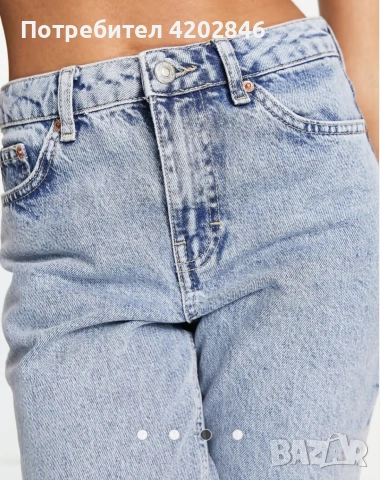 Topshop Petite Original Mom Jeans , снимка 3 - Дънки - 53925253