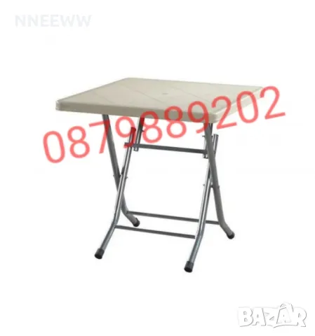 Градински комплект от маса и 4 стола с метални крака, снимка 3 - Градински мебели, декорация  - 49780980