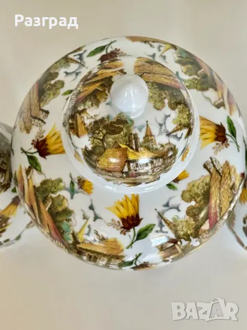 Винтидж сет от три големи порцеланови вази, снимка 10 - Вази - 50019948