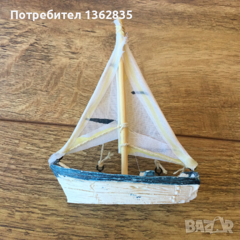 НОВА колекционерска фигурка / фигура  макет на рибарска лодка от резин, снимка 2 - Колекции - 45005094