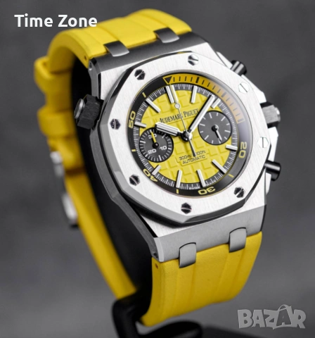 Audemars Piguet Royal Oak Offshore Diver Chronograph 42mm Steel Yellow Dial Различни Цветове, снимка 3 - Мъжки - 54045182